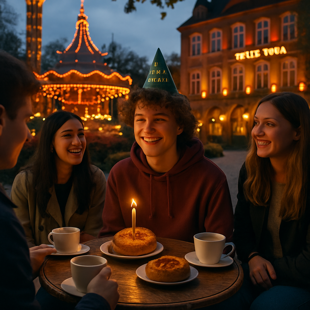 Scenic view of Copenhagen attractions and Danish cuisine for a birthday celebration